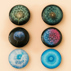Dandelion Dream Glass Magnet Set