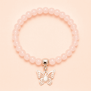 Rose Quartz Butterfly Bracelet