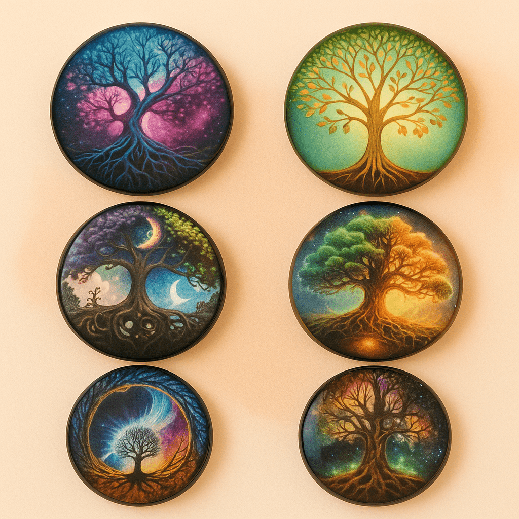 Tree of Life Glass Magnet Set