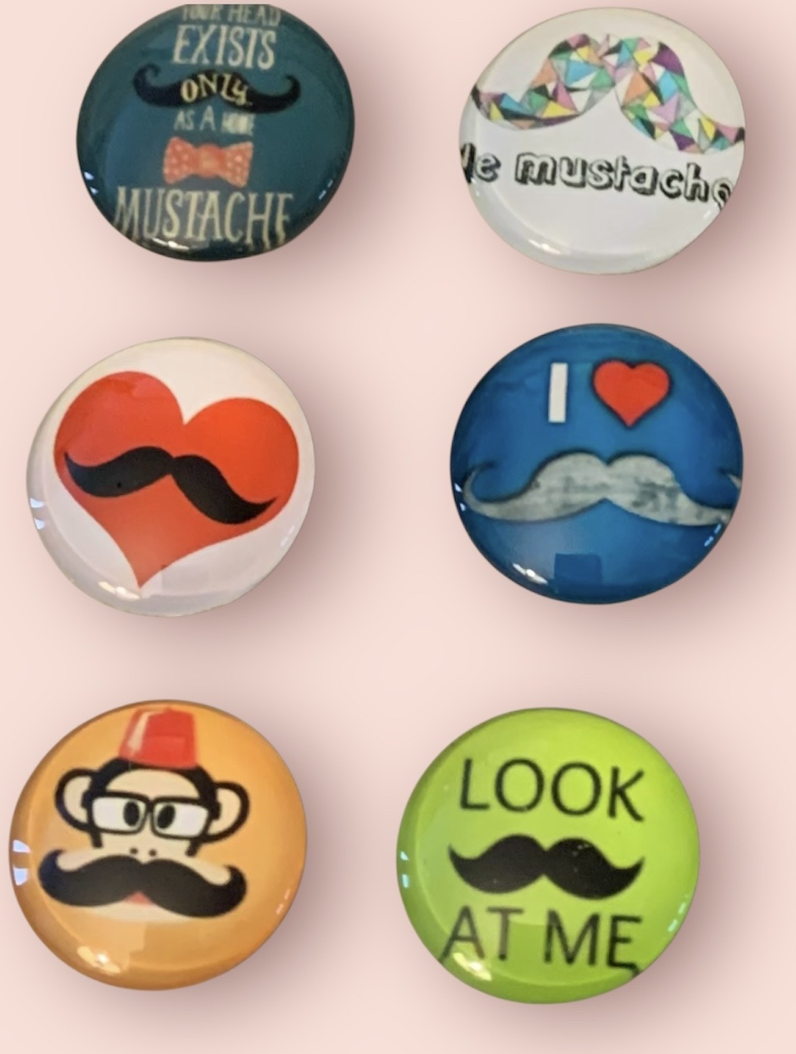 Funny Mustachio Magnet Set