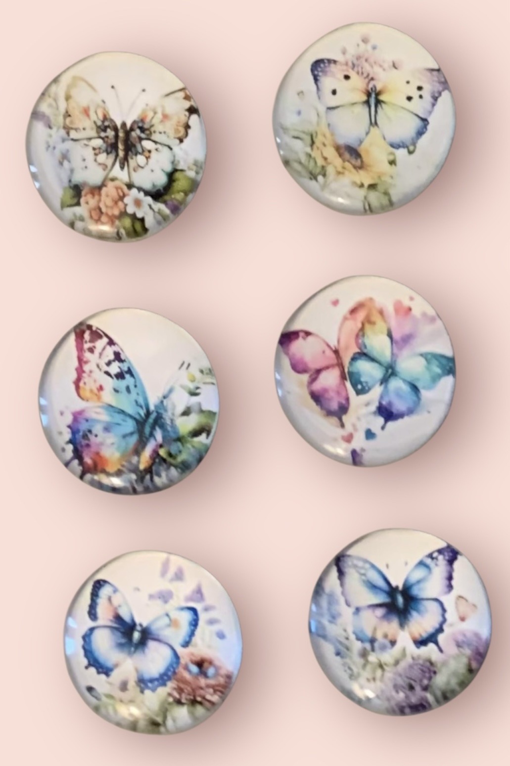 Water Colour Butterfly Magnets
