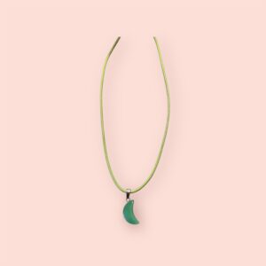 Green Stone Moon Necklace