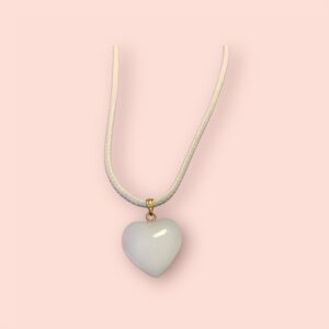 White Heart Necklace