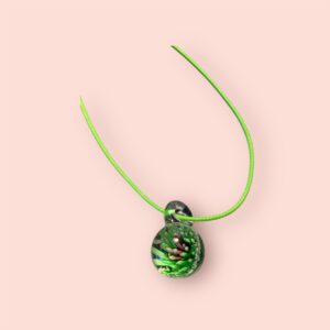 Green Flower Bauble Necklace