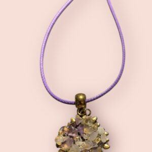 Purple Stone Tree Necklace