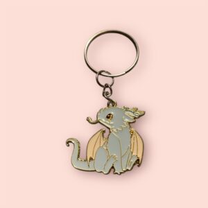 Cute Grey Dragon keychain