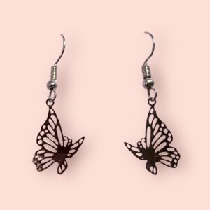 Metal Butterfly Outline Earrings