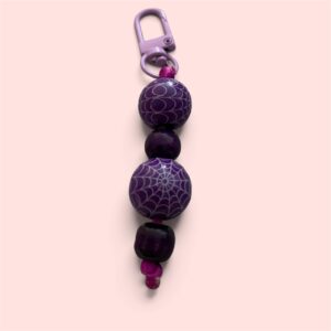 Purple Spiders Web Bag charm