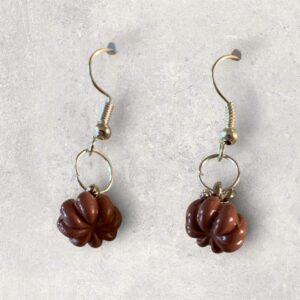 3D Pumpkin Charm Earrings