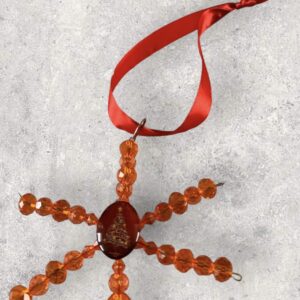 Orange Star Christmas Tree Decoration