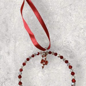 Red and White Candy Cane Wreath Decoration